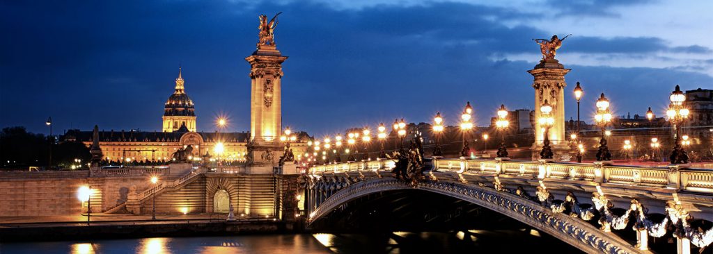 Alexander bridge in Paris by night